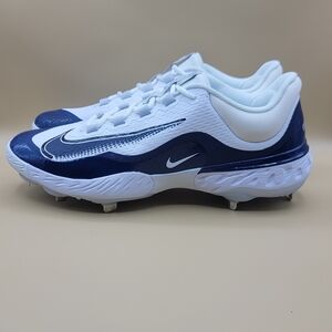 Nike Alpha Huarache Elite 4 Metal Baseball Cleat Men's Size 15 White Navy New